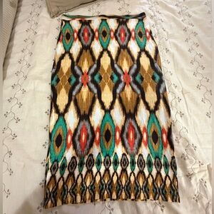 Matty M Geometric Pattern Pencil Skirt size M Like New